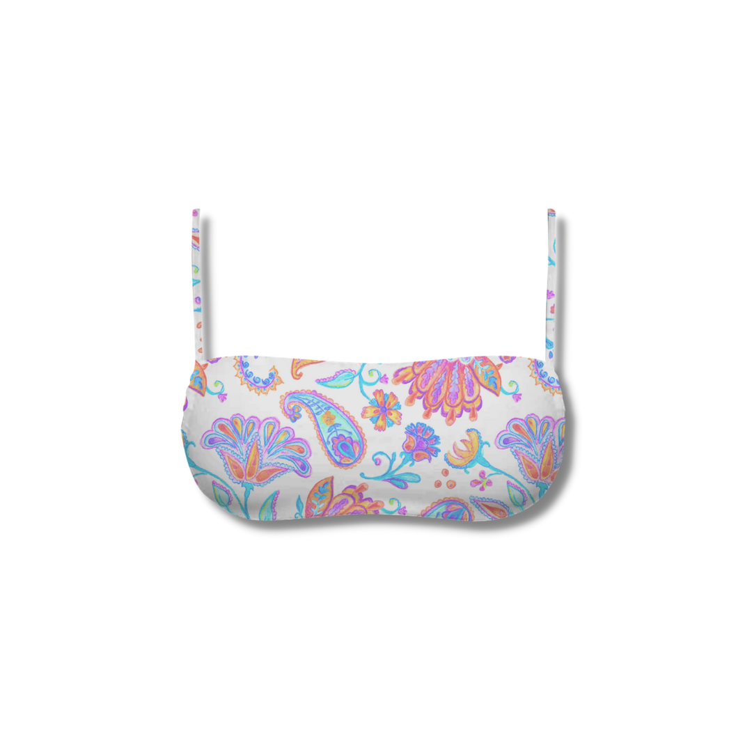 Bubbles Bikini Top - Floral Corals