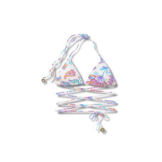 Perla’s Multiuse Bikini Top - Floral Corals